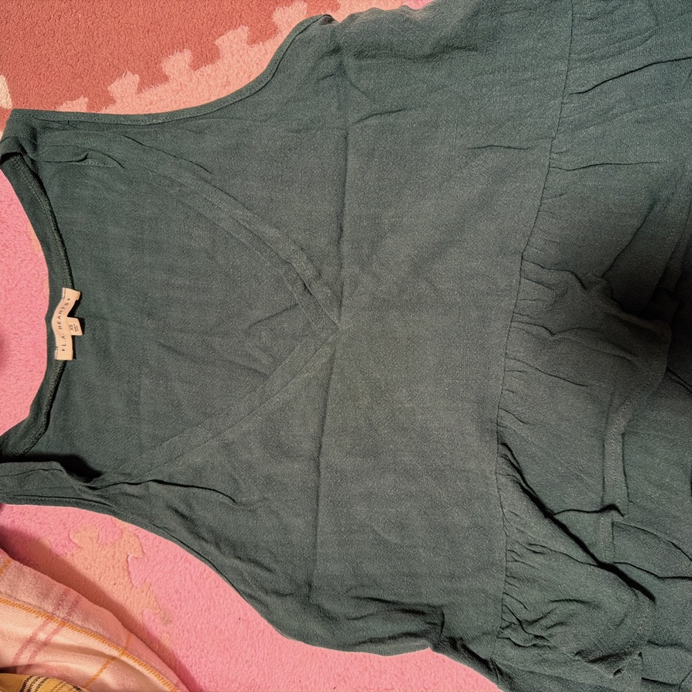 La Hearts Deep Teal Tank Top